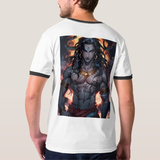 T-SHIRT IMPRIMER HINDU DIOD SHIVA (Dos entier)