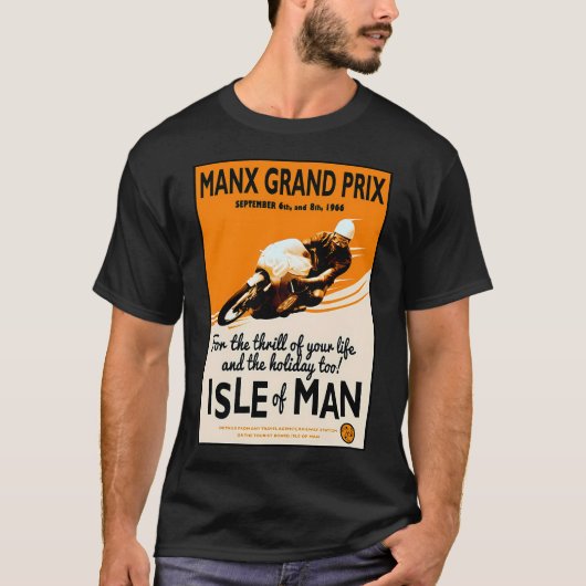 T-shirt Imprimer Manx Grand Prix Motorcycle Racing (Devant)