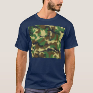 T-shirt Imprimer Motif numérique Pixel Camo Camoue