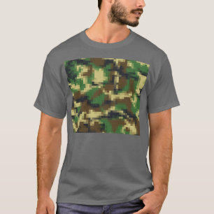 T-shirt Imprimer Motif numérique Pixel Camo Camoue