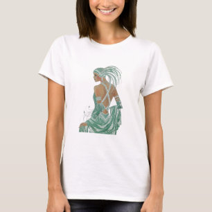 T-shirt Imprimer vintage Ladies Gogo Green Art