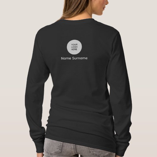 T-shirt Imprimez votre nom et logo ici Femmes (Dos)