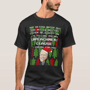 T-shirt Imputation anti-Biden Le Père Noël Est En Train De