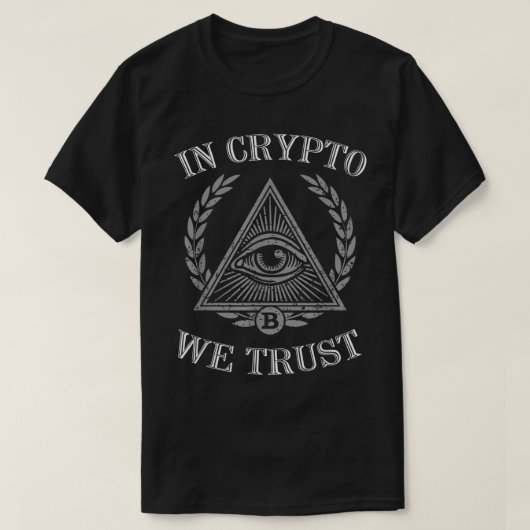 T-shirt In Crypto We Trust Emblem Design (Design devant)