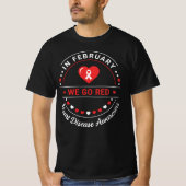 T-shirt In February We Go Red | Heart Disease Awareness (Devant)