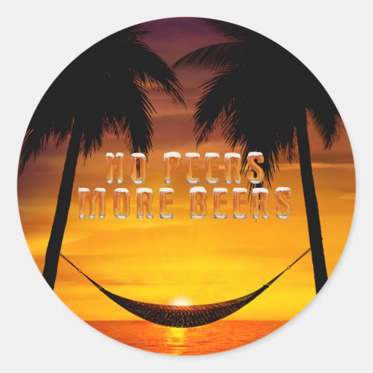 T-SHIRT in het paradijs Ronde Sticker (Voorkant)
