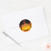 T-SHIRT in het paradijs Ronde Sticker (Envelop)