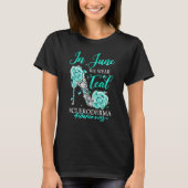 T-shirt In June We Wear Teal Butterfly Scleroderma Awarene (Devant)