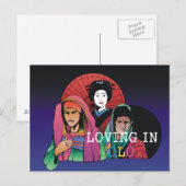 T-SHIRT in kleur Briefkaart (Voorkant / Achterkant)