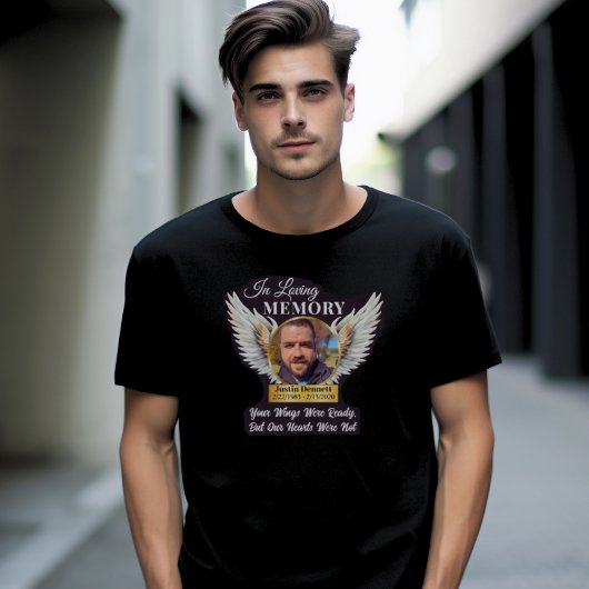 T-shirt In Love Memory Angel Wings Photo Memorial