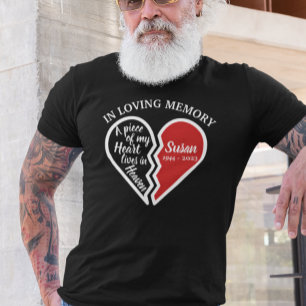 T-shirt In Love Memory Memorial Heart Personnalisé