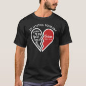 T-shirt In Love Memory Memorial Heart Personnalisé (Devant)