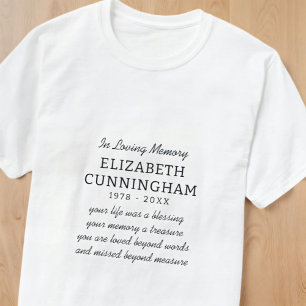 T-shirt In Love Memory Memorial Modern Preppy Citation