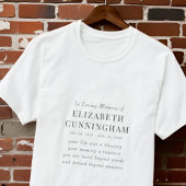 T-shirt In Love Memory Memorial Modern Simple Citation