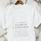 T-shirt In Love Memory Memorial Modern Simple Citation