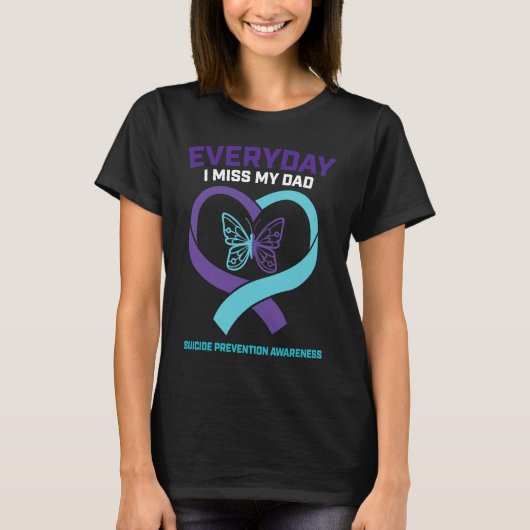 T-shirt In Loving Memory Dad Suicide Prevention Awareness (Devant)