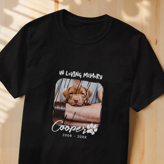 T-shirt In Loving Memory Pet's Memorial Grunge Photo