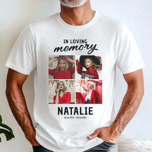 T-shirt In Loving Memory Photo Collage