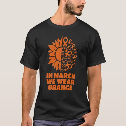 T-shirt In March We Wear Sunflower Multiple Sclerosis Awar (Devant)
