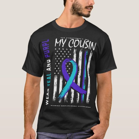 T-shirt In Memory Cousin Suicide Awareness Prevention Amer (Devant)