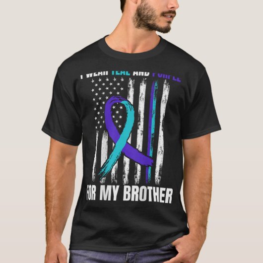 T-shirt In Memory Of Brother Suicide Awareness Flag Graphi (Devant)