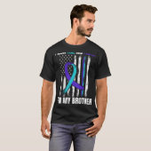 T-shirt In Memory Of Brother Suicide Awareness Flag Graphi (Devant entier)