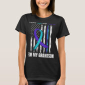 T-shirt In Memory Of My Grandson Suicide Awareness Flag Ba (Devant)