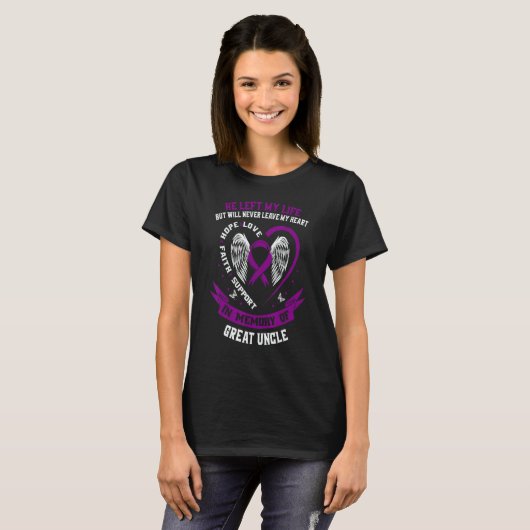 T-shirt In Memory of my Great Uncle Alzheimers Awareness M (Devant entier)
