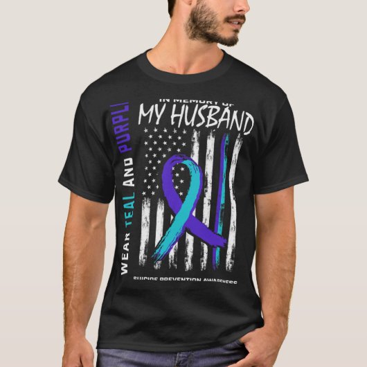 T-shirt In Memory Of My Husband Suicide Awareness Preventi (Devant)
