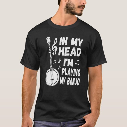 T-shirt In My Head I'm Playing My Banjo Player & Banjoist (Devant)