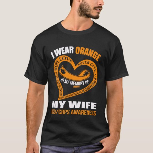 T-shirt In my memory of my wife RSDCRPS AWARENESS (Devant)