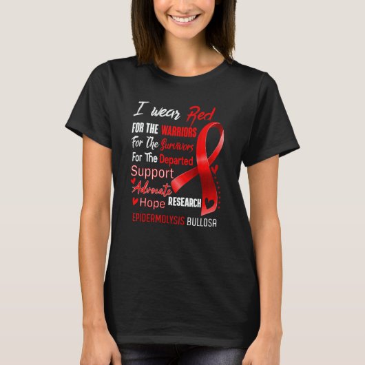 T-shirt In October I Wear Red For Epidermolysis Bullosa Re (Devant)