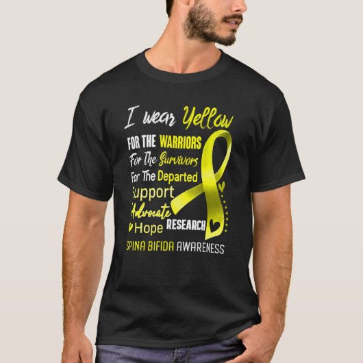 T-shirt In October I Wear Yellow For Spina Bifida Awarenes (Devant)