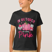 T-shirt In October We Wear Nk Breast Cancer Awareness Teac (Devant)