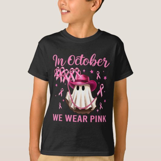 T-shirt In October We Wear Nk Men Women Breast Cancer Awar (Devant)