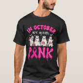 T-shirt In October We Wear Nk Ribbon Ghost Nurse Halloween (Devant)