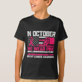 T-shirt In October We Wear Nk Stal Worker Breast Cancer (Devant)