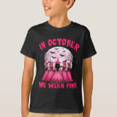 T-shirt In October We Wear Nk Witch Halloween Breast Cance (Devant)