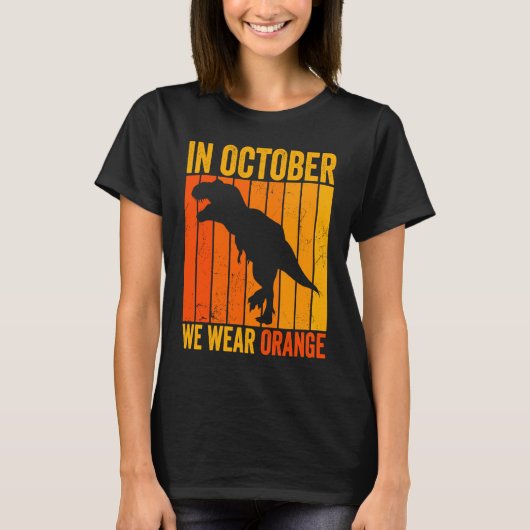 T-shirt In October We Wear Orange Stop Bullying Unity Day (Devant)