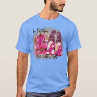 T-shirt In October We Wear Pink Gnomes Breast Cancer Aware
