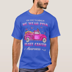 T-shirt In October We Wear Pink Ribbon Leopard Truck Breas