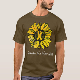 T-shirt In September We Wear Gold Ribbon Childhood Cancer