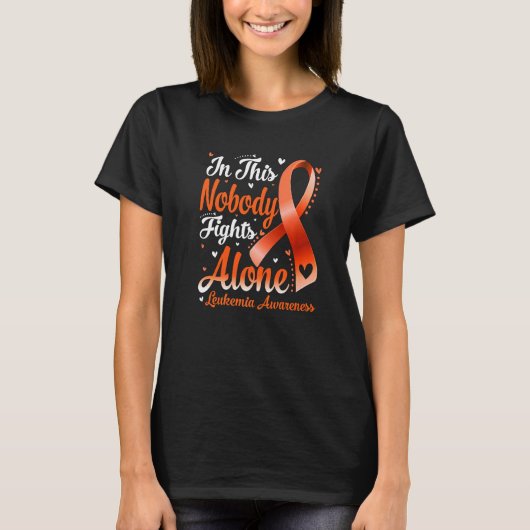 T-shirt In This Family Nobody Fight Alone Leukemia Awarene (Devant)