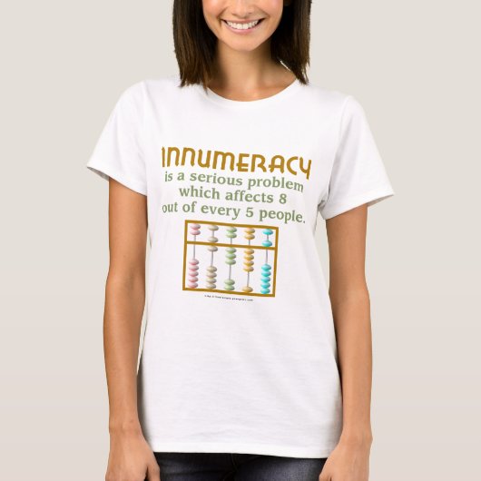 T-shirt Incapacité de calculer (Devant)