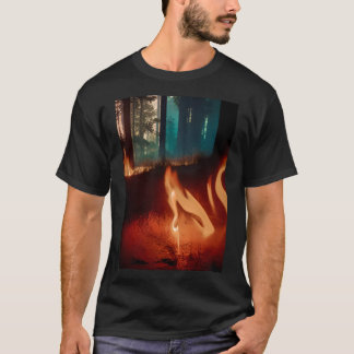 T-shirt Incendie Dans La Forêt.