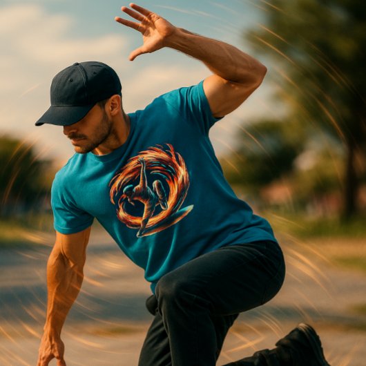 T-shirt Incendie De Rue Avec Énergie Urbaine