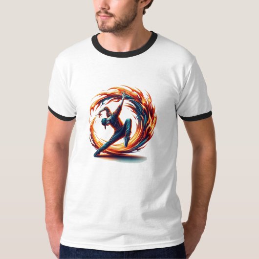 T-shirt Incendie De Rue Avec Énergie Urbaine (Devant)