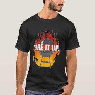 T-shirt Incendie Grill Grill Grill Summer Barbecue Cuisine