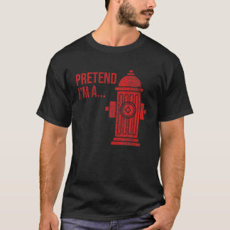 T-SHIRT INCENDIE HYDRANT HALLOWEEN COSTUME PRÉTENDRE JE SU