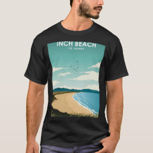 T-shirt Inch Beach Kerry Irlande Vintage Minimal Rétro Tra